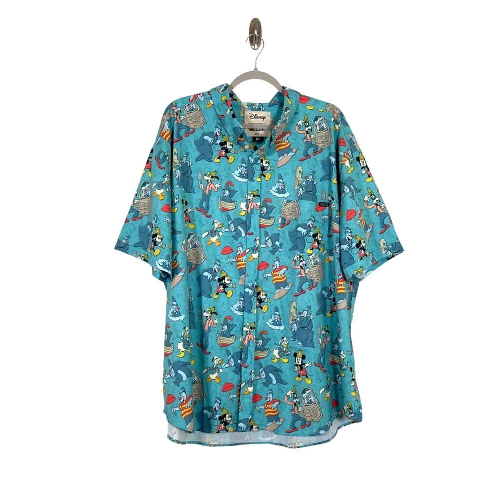 RSVLTS Disney Ajax Ghost Exterminators KUNUFLEX Short Sleeve Shirt Mens Size 3XL